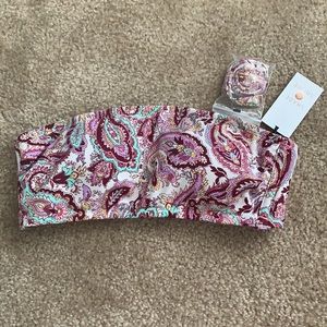 NWT Shade and Shore Bandeau Bikini Top Strapless